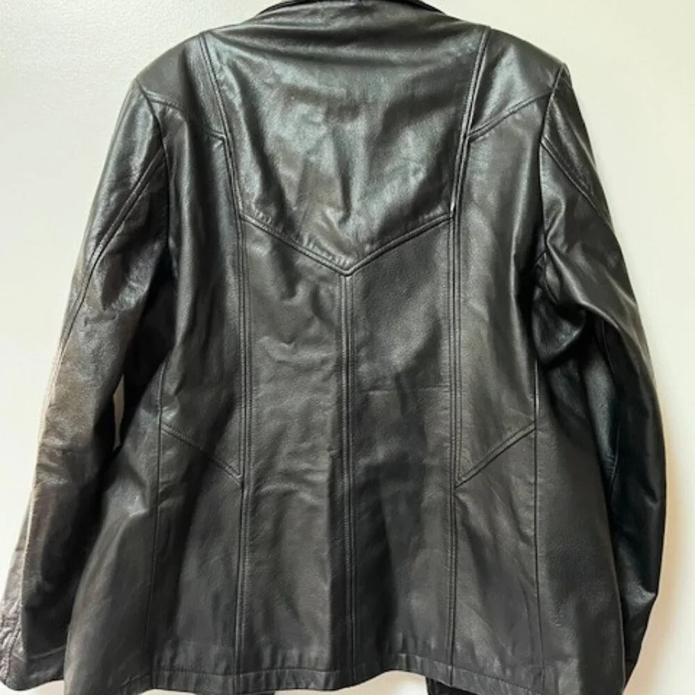 Wilsons Leather Maxima Black Womens Blazer Jacket - Picture 6 of 10